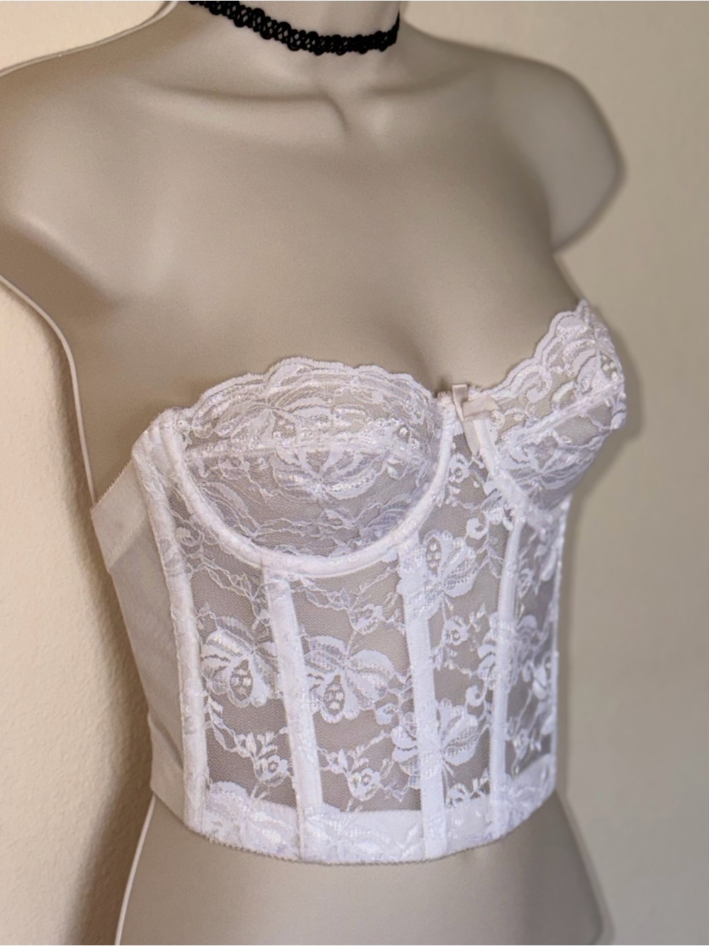 Vintage White Lace Bustier Corset Top